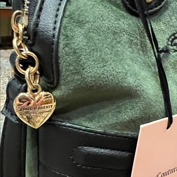 NWT Y2K Juicy Couture Heritage Dome Satchel Super Green/Black Cross Body - Picture 7 of 11